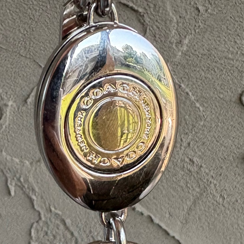 Coach Hadley Striped Valet Key FOB EUC - Picture 3 of 6